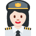 👩🏻‍✈️ woman pilot: light skin tone display on Twitter